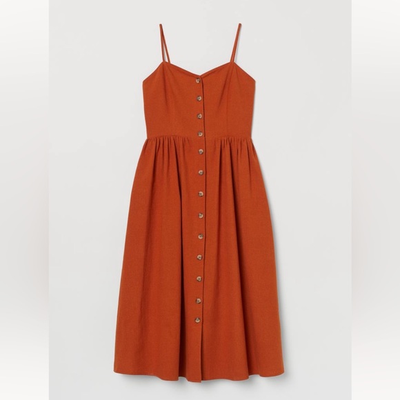 H&M Dresses & Skirts - SOLD ❌ H&M Rust Dress with Buttons